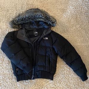 S/P Womens Black Hooded North Face Jacket
